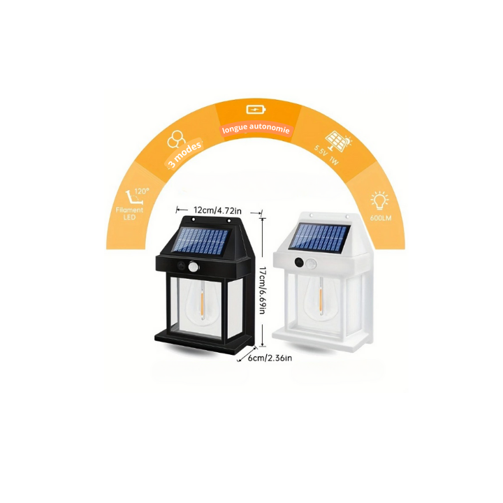 Applique Led solaire extérieur "Cottage"