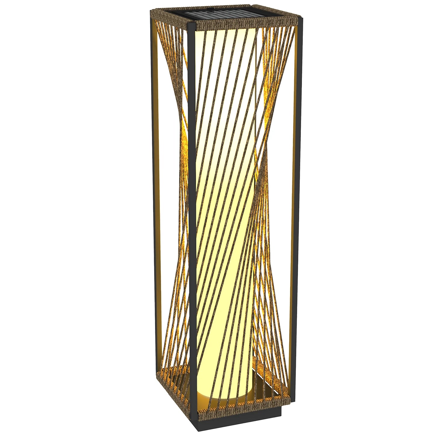 Lanterne Solaire Bohème Rotin